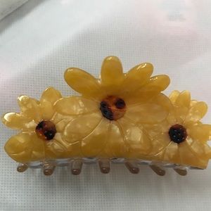 sunflower hair claw clip